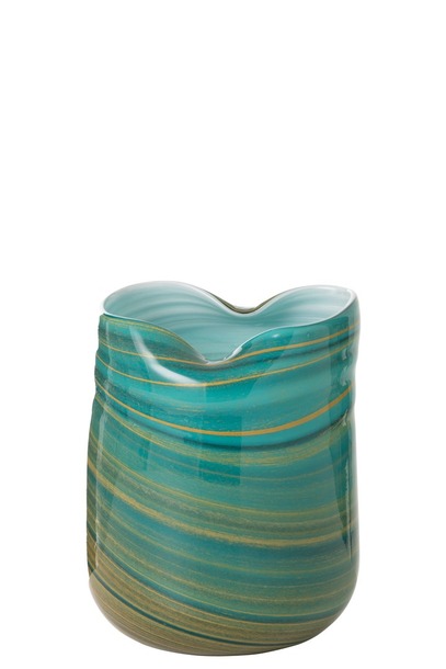 Decoratieve glazen vaas azur gold (diverse formaten) - 6