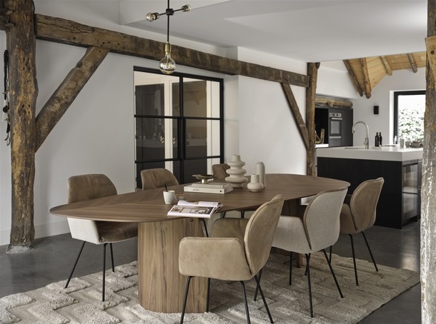 Mobitec asymmetrische tafel Dolmen (met visgraatmotief) - 9