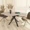 akante dining table kheops argile ceramics black lacquered steel dt081ar draaisysteem
