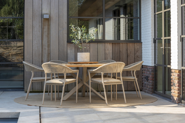 sienna dining set latte with prado 160cm table outdoor 01